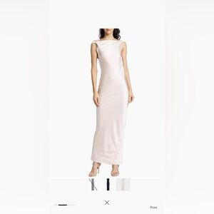 The bar Pierre Silk Satin Cowl Back Gown